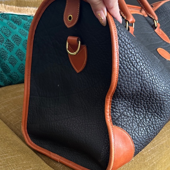 LEATHER Black and Brown Weekender - Picture 3 of 9